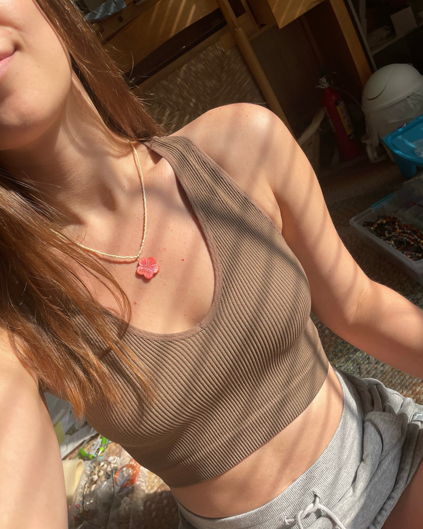 Hibiscus pendant
