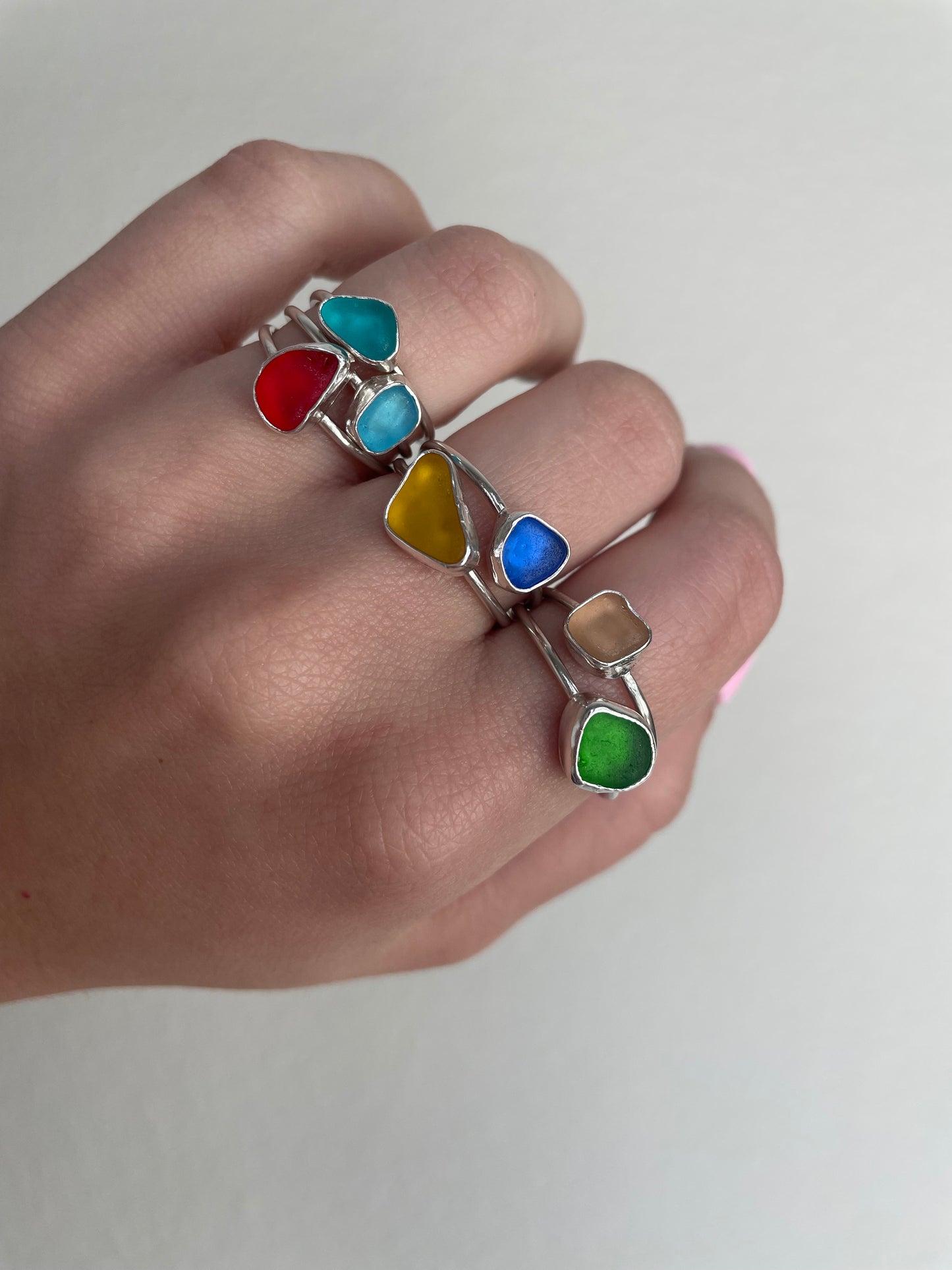 Silver Sea Glass Ring