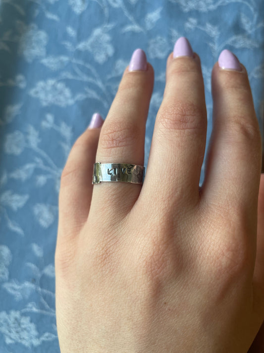 ‘Live a little’ ring (s 5.75)