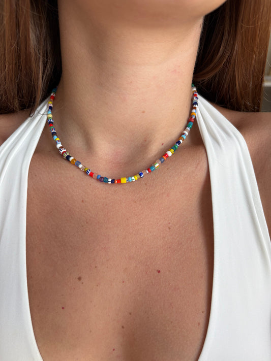 African seed bead necklace