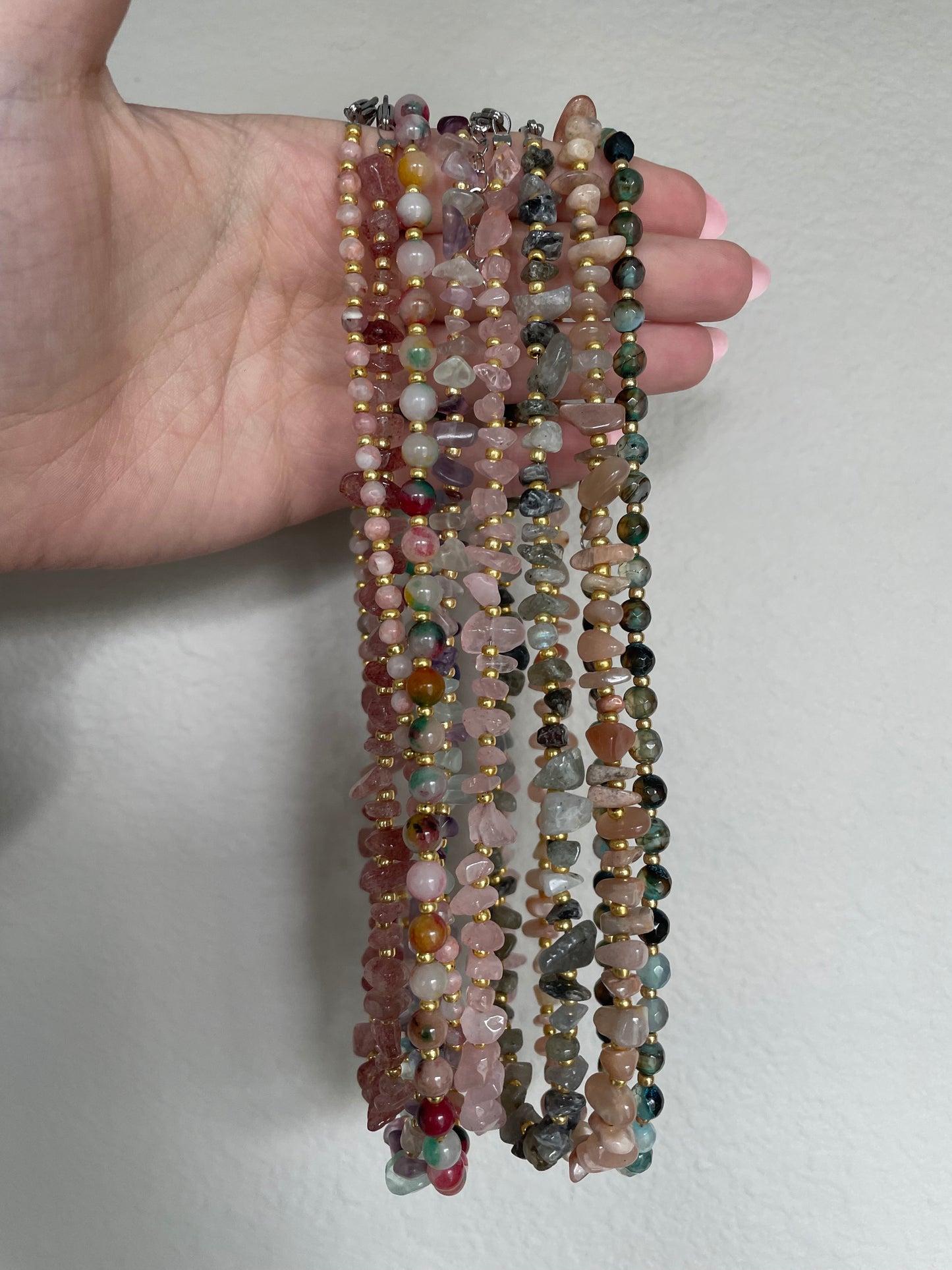 Semi precious gemstone necklces